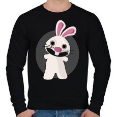 PRINTFASHION nyuszi - Férfi pulóver - Fekete