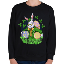 PRINTFASHION Nyuszi  - Gyerek pulóver - Fekete gyerek pulóver, kardigán