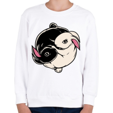 PRINTFASHION Nyuszi Jin Jang - Gyerek pulóver - Fehér
