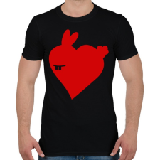 PRINTFASHION Nyuszi love - Férfi póló - Fekete férfi póló