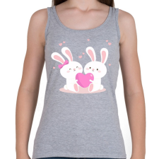 PRINTFASHION Nyuszi Love - Női atléta - Sport szürke női trikó