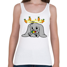 PRINTFASHION nyuszi - Női atléta - Fehér női trikó