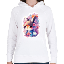 PRINTFASHION Nyuszi - Női kapucnis pulóver - Fehér női pulóver, kardigán