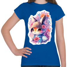 PRINTFASHION Nyuszi - Női póló - Királykék női póló