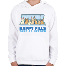 PRINTFASHION Nyuszi pirulák - Gyerek kapucnis pulóver - Fehér