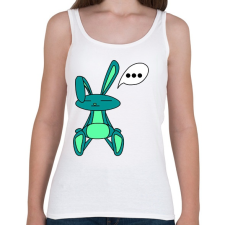 PRINTFASHION Nyuszika - Női atléta - Fehér női trikó