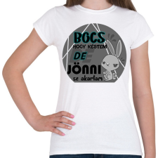 PRINTFASHION nyuszis bocs hogy késtem - Női póló - Fehér női póló
