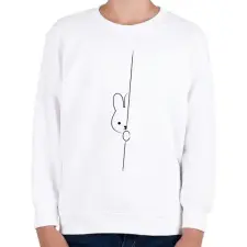 PRINTFASHION Nyuszó - Gyerek pulóver - Fehér gyerek pulóver, kardigán