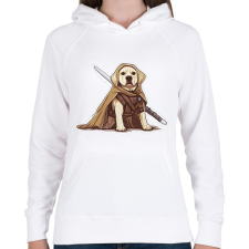 PRINTFASHION Obi Van Labrador - Női kapucnis pulóver - Fehér női pulóver, kardigán