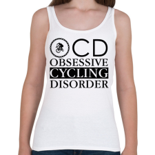 PRINTFASHION OCD - Biciklis - Női atléta - Fehér női trikó