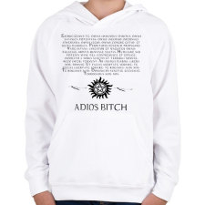 PRINTFASHION ODAÁT DÉMONŰZŐ SZÖVEG2 - Gyerek kapucnis pulóver - Fehér gyerek pulóver, kardigán