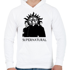 PRINTFASHION odaát - Férfi kapucnis pulóver - Fehér férfi pulóver, kardigán