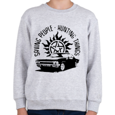 PRINTFASHION odaát - Gyerek pulóver - Sport szürke