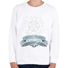 PRINTFASHION Odaát//Supernatural Family Business - Gyerek pulóver - Fehér