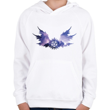PRINTFASHION Odaát (Supernatural) - Gyerek kapucnis pulóver - Fehér gyerek pulóver, kardigán