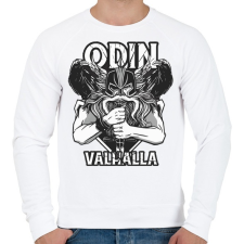 PRINTFASHION Odin Walhalla - Férfi pulóver - Fehér férfi pulóver, kardigán