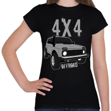 PRINTFASHION off road - Női póló - Fekete