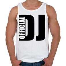 PRINTFASHION Official Dj - Férfi atléta - Fehér