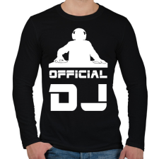PRINTFASHION official dj - Férfi hosszú ujjú póló - Fekete férfi póló