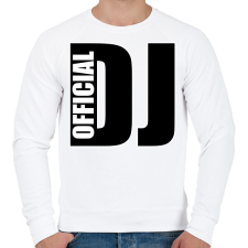 PRINTFASHION Official Dj - Férfi pulóver - Fehér férfi pulóver, kardigán