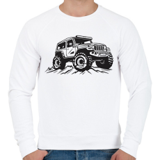 PRINTFASHION offroad - Férfi pulóver - Fehér