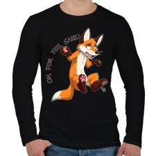 PRINTFASHION Oh For Fox Sake - Férfi hosszú ujjú póló - Fekete férfi póló