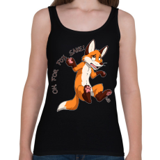 PRINTFASHION Oh For Fox Sake - Női atléta - Fekete