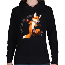 PRINTFASHION Oh For Fox Sake - Női kapucnis pulóver - Fekete
