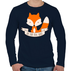 PRINTFASHION Oh for fox sakee - Férfi hosszú ujjú póló - Sötétkék