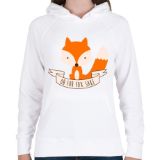 PRINTFASHION Oh for fox sakee - Női kapucnis pulóver - Fehér