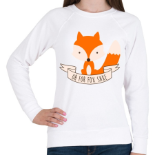 PRINTFASHION Oh for fox sakee - Női pulóver - Fehér női pulóver, kardigán