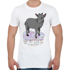 PRINTFASHION Oh my goat - Férfi póló - Fehér