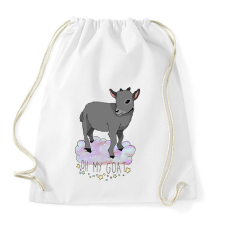 PRINTFASHION Oh my goat - Sportzsák, Tornazsák - Fehér tornazsák