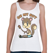 PRINTFASHION Oh my nut - Női atléta - Fehér női trikó