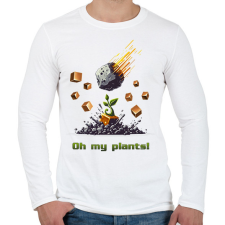 PRINTFASHION Oh my plants! - Férfi hosszú ujjú póló - Fehér férfi póló