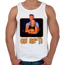 PRINTFASHION Oh sh*t - Férfi atléta - Fehér
