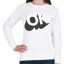 PRINTFASHION OK - Női pulóver - Fehér női pulóver, kardigán