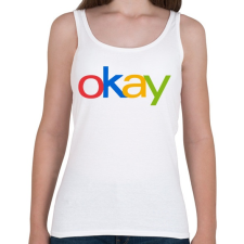 PRINTFASHION OKAY - Női atléta - Fehér női trikó