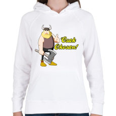 PRINTFASHION Okosan... - Női kapucnis pulóver - Fehér
