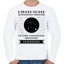 PRINTFASHION Október: Skorpió - Férfi pulóver - Fehér férfi pulóver, kardigán