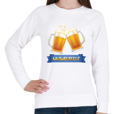 PRINTFASHION Oktoberfest - Női pulóver - Fehér női pulóver, kardigán