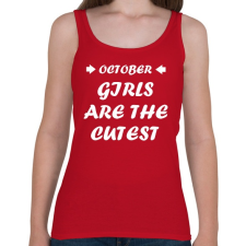 PRINTFASHION Októberi csajok a legcukibbak - Női atléta - Cseresznyepiros női trikó