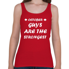 PRINTFASHION Októberi férfiak a legerősebbek - Női atléta - Cseresznyepiros