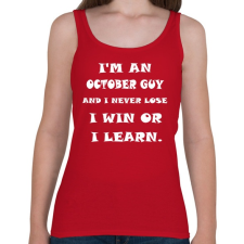 PRINTFASHION Októberi vagyok és nem veszítek hanem tanulok - Női atléta - Cseresznyepiros női trikó