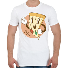 PRINTFASHION Olasz pizza - Férfi póló - Fehér férfi póló