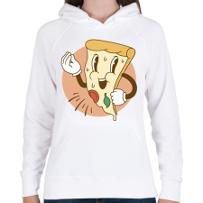 PRINTFASHION Olasz pizza - Női kapucnis pulóver - Fehér női pulóver, kardigán