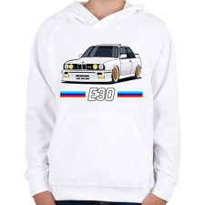 PRINTFASHION Old but gold. E30 - Gyerek kapucnis pulóver - Fehér gyerek pulóver, kardigán