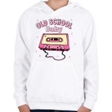 PRINTFASHION Old  School Baby - Gyerek kapucnis pulóver - Fehér gyerek pulóver, kardigán