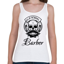PRINTFASHION Old School Barber - Női atléta - Fehér női trikó