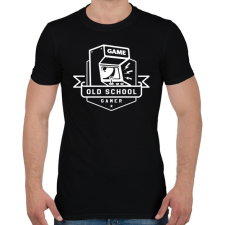 PRINTFASHION Old School Gamer - Férfi póló - Fekete férfi póló